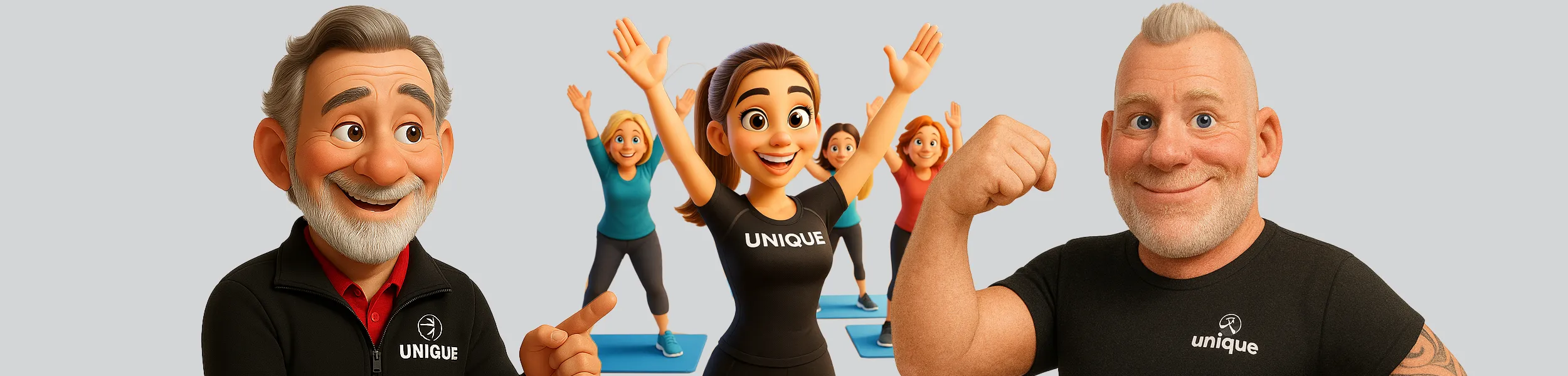 fitnessunique-banner figuren van Fitness Unique