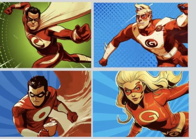 Groeihero illustraties